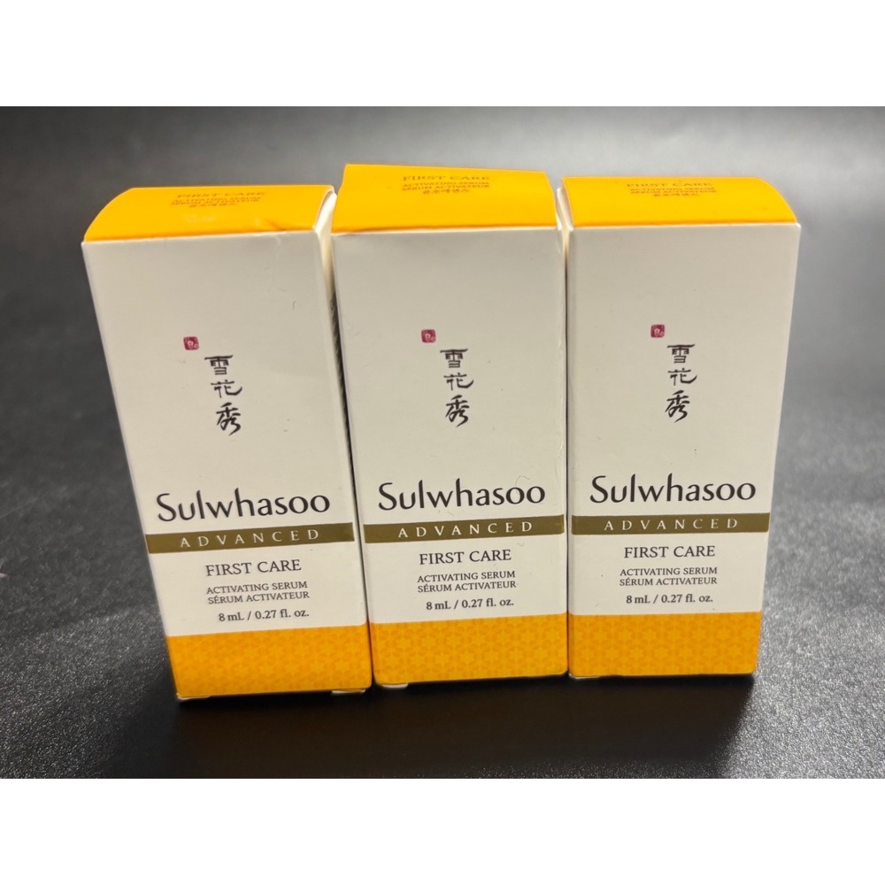 Lot of 3 Sulwhasoo First‎ Care Activating Serum Advanced 8ml 0.27oz Travel Size